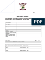 Application Form For Enrolment