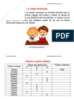 CONCIENCIA SILABICA Formamos Palabras La Silaba Eliminada PDF