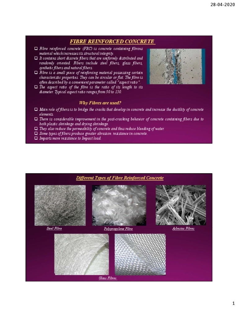 Fibre Reinforced Concrete | PDF | Fibers | Reinforced Concrete