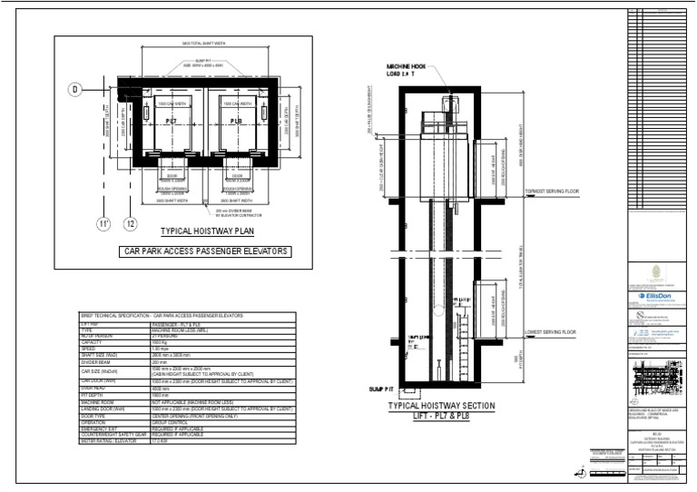 Car Park Elevator Detail Drawings | PDF | Elevator | Transport