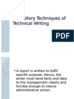 Expository Techniques of Technical Writing