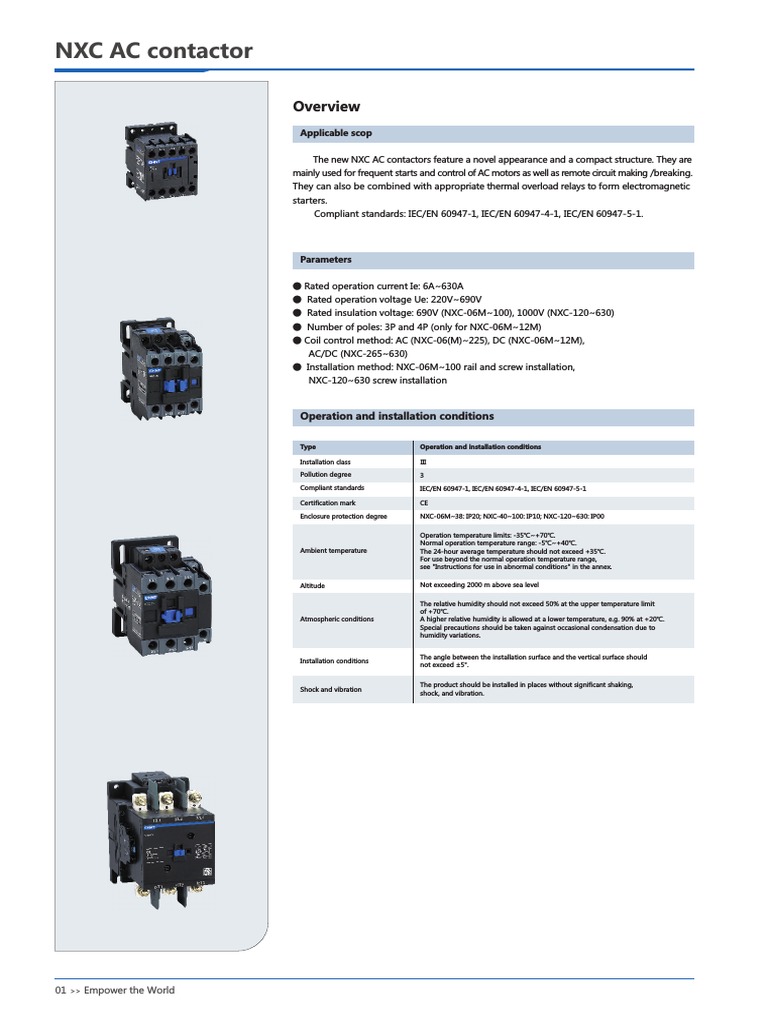 NEW Chint NXC-40 AC Contactor 220V