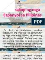 Pananakop NG Mga Espanyol Sa Pilipinas