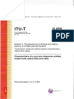 ITU-T G.655 (11!2009) Characteristics of A Non-Zero Dispersion-Shifted Single-Mode Optical Fibre and Cable