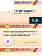 University of Bohol: Class Orientation