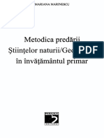 Metodica Predarii Stiintelor Naturii Și Geografiei in Invatamantul Primar (Mariana Marinescu) PDF