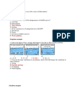 Multiple Choice Questions on Deforestation, Pollution, and Wildlife