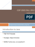 COP 3503 FALL 2012: Shayan Javed