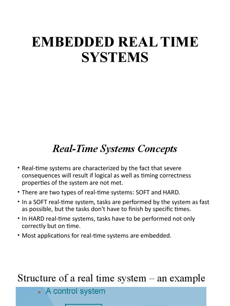 Embedded Real Time Systems | PDF