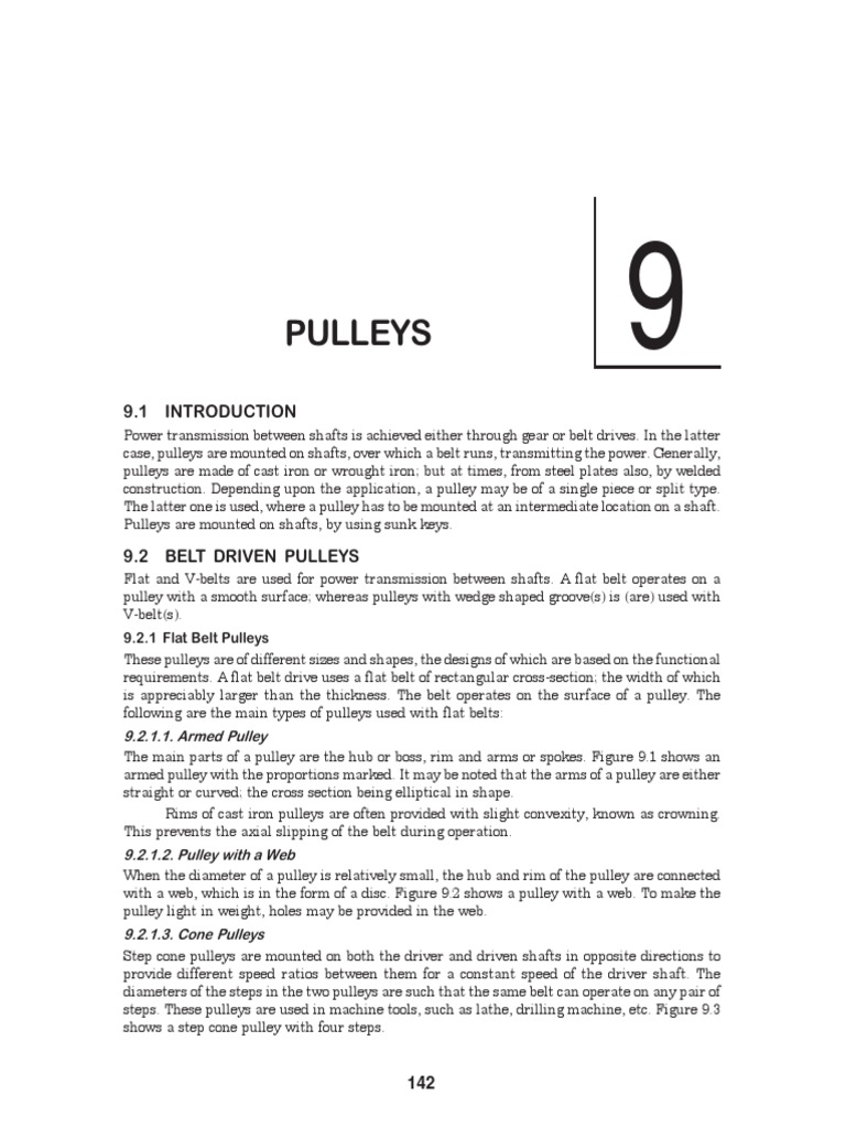 Pulleys | PDF | Belt (Mechanical) | Mechanical Engineering