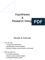 Lecture 5 Hypotheses and Research Design2