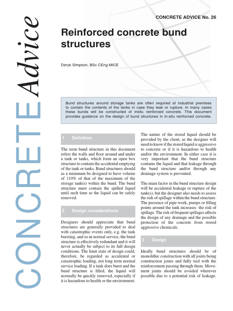 Design of Reinforced Concrete Bunds | PDF | Building Engineering ...