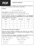LISTA DE EXERCÍCIOS DE VALOR NUMÉRICO 8 anos 2019