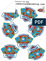 Paw Patrol Cupcake Wrapper Printables PDF