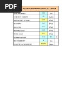 Formwork Load Calculation