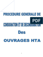 PROCEDURE DE CONSIGNATION ET DE DECONSIGNATURE DES  OUVRAGES HTA