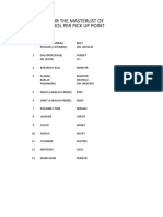 Grade 11 Curriculum Pick Up Points