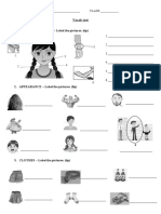 PARTS OF THE BODY - Label The Pictures. (6p) : Vocab Test