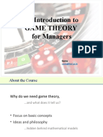 An Introduction To Game Theory For Managers: Sonia