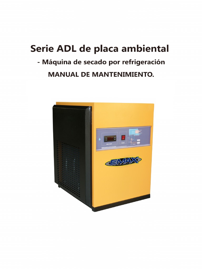 Operation Manual For Air Dryer Spanish PDF
