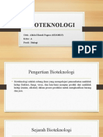 Alhilal Hamdi Pagoca - 432418015 - BIOTEKNOLOGI, Sejarah Dan Ruang Lingkup Bioteknologi