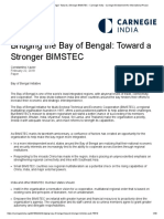 Toward a Stronger BIMSTEC: Bridging the Bay of Bengal