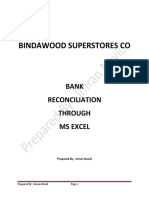 Bindawood Superstores Co: Bank Reconciliation Through Ms Excel