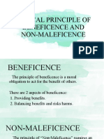 Ethical Principle of Beneficence and Non-Maleficence