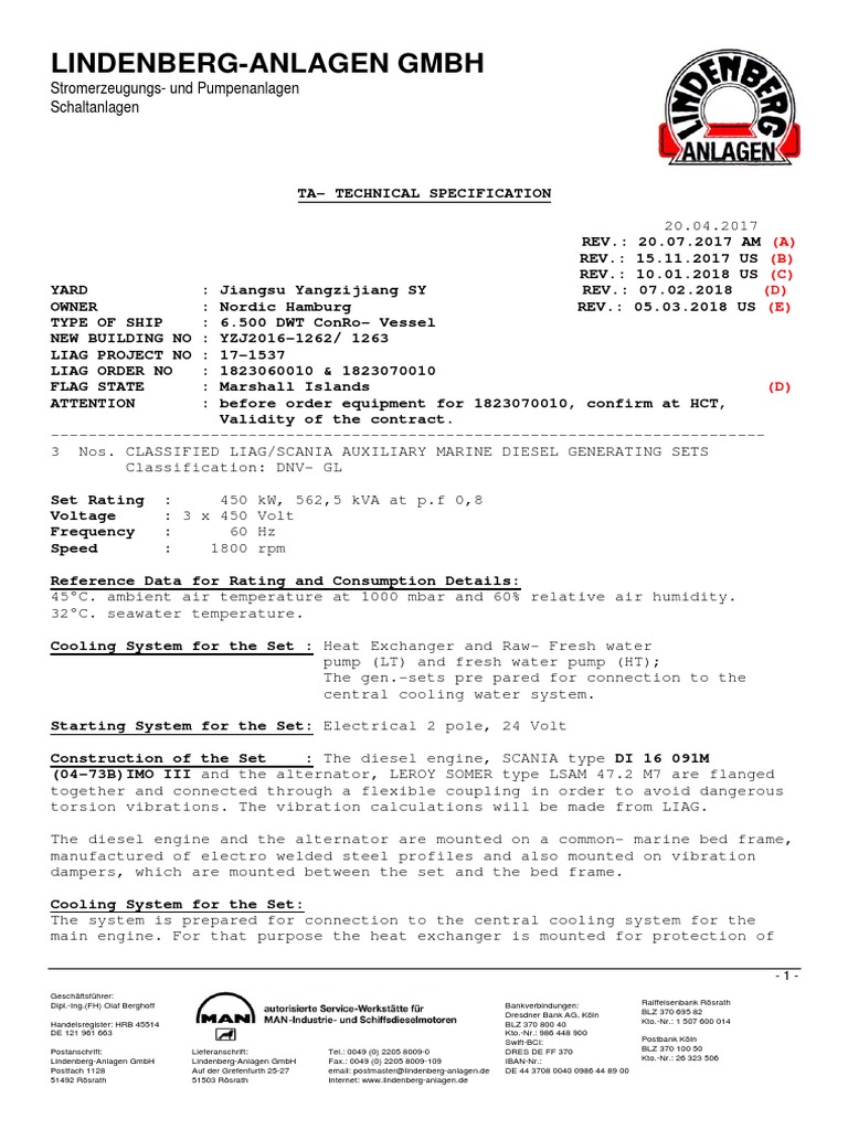 Lindenberg Anlagen GmbH Overview | PDF | Diesel Engine | Piston
