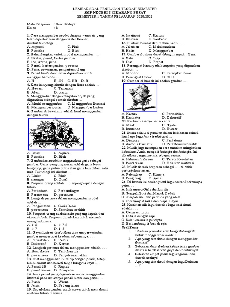 Soal Seni Budaya Kelas 8 Edi Herdiansyah