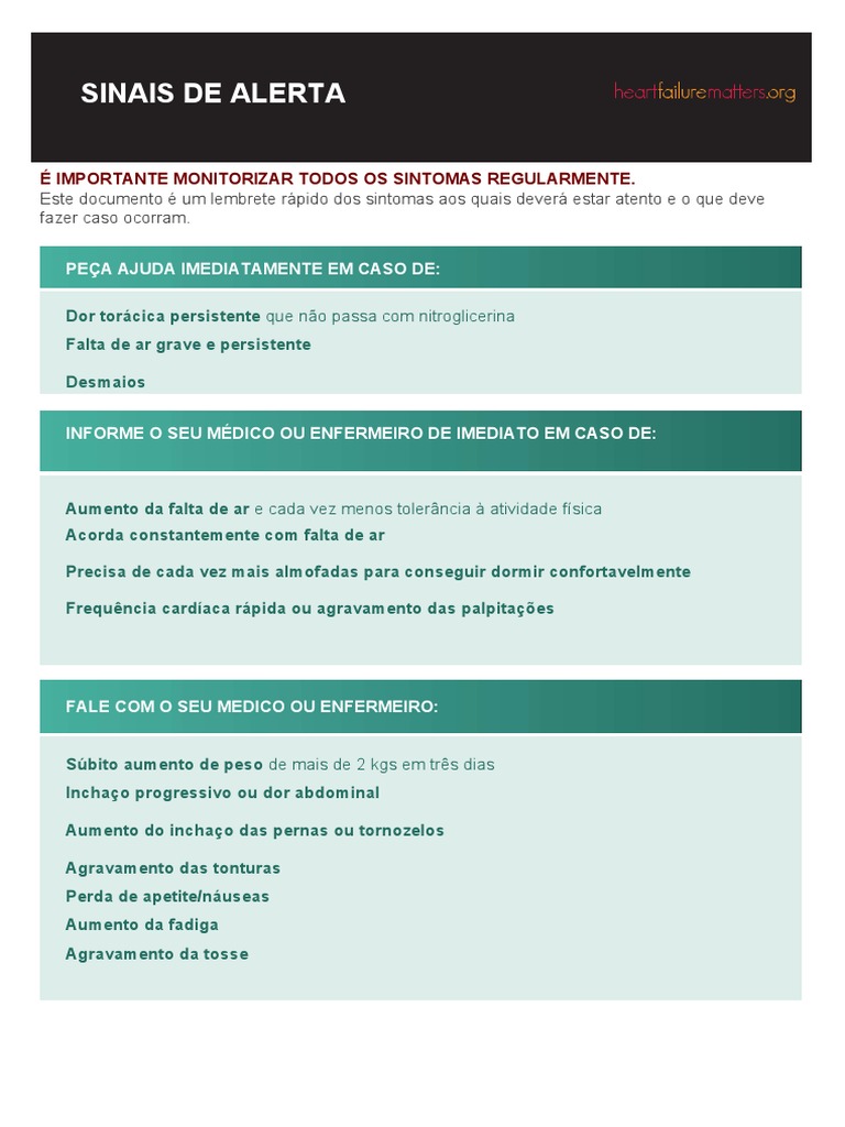 Sintomas de Alerta para Emergências | PDF