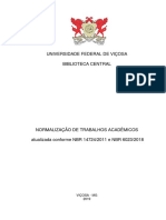 Normalização de Trabalhos Acadêmicos - BBT - Ufv - 2019 PDF