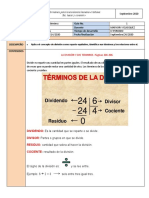 GUIA 1 MATEMÁTICA La División y Sus Terminos