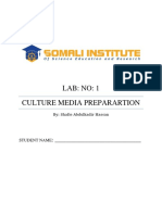 Lab: No: 1 Culture Media Preparartion: Student Name