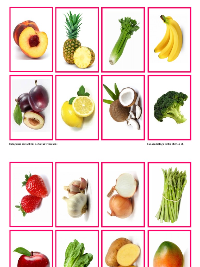 Tarjetas Frutas y Veduras | PDF