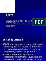 Introduction of ABET To CE 203
