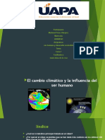 Cambio climático influencia humana