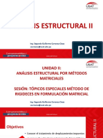 Unidad Ii - Ae - Ii - 2.4.analisis Matricial Estructuras - Rigideces - Topicos Especiales