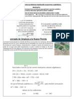 Resuelve problemas aplicando ecuaciones cuadráticas