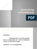 Antepartum Hemorrhage 