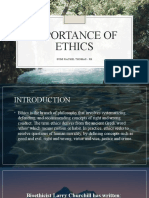 Importance of Ethics: Sumi Rachel Thomas - 9B