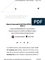 How To Succeed in B2 First (FCE) Speaking