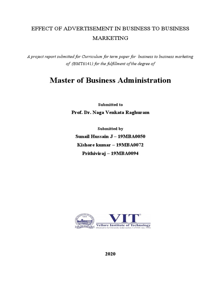 Impact of Advertising in B2B Marketing | PDF | Attitude (Psychology ...