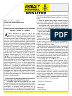 DOCUMENT: Copy of Amnesty International's Open Letter