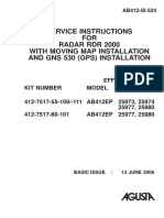 Service Instructions FOR Radar RDR 2000 With Moving Map Installation and Gns 530 (GPS) Installation