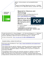 Separation Science and Technology: To Cite This Article: R. A. Garcia-Delgado, L. M. Cotoruelo-Minguez & J. J. Rodriguez