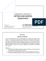 Laboratory Activity 1: Mitosis and Meiosis (Experiment) : BIO152-1L