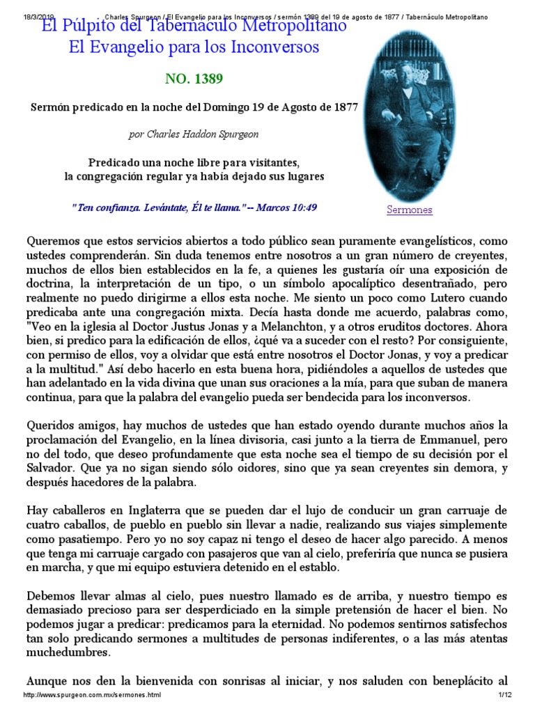 Evangelio: Llamado a los Inconversos | PDF | Pecado | Cristo (título)
