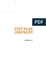 Test Plan Checklist