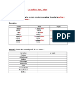 Les Suffixes Tion - Ation